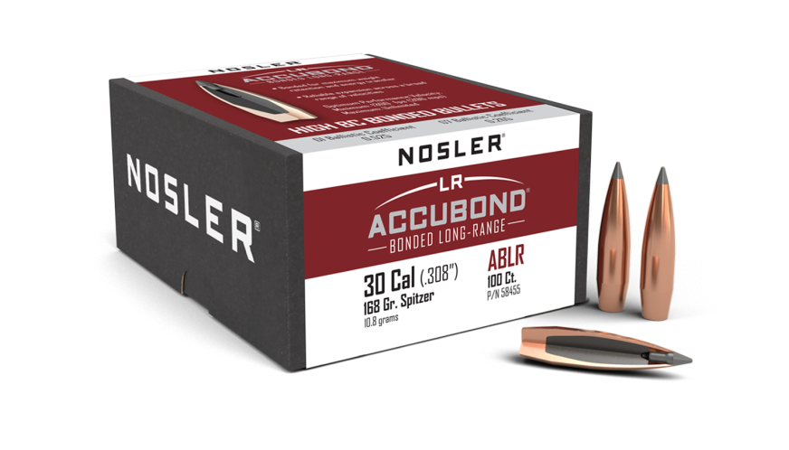 Nosler AccuBond Long Range ABLR - 30 168g SP (100ct, M/P of 3) Bullets 58455