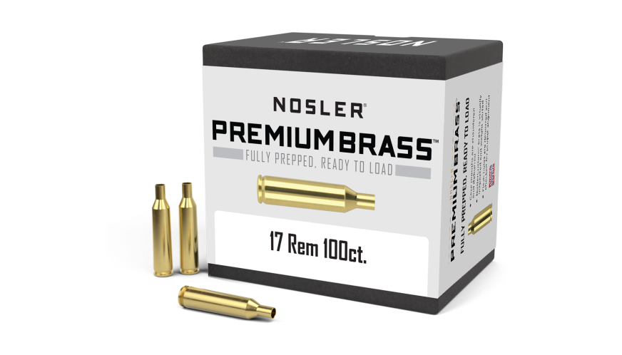 Nosler Premium Brass Box Brass - 17 Rem (100ct) Brass 10128