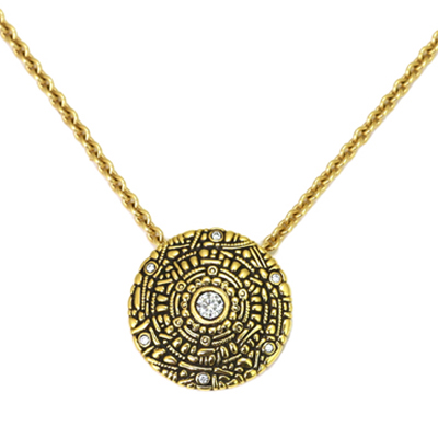 Alex Sepkus 18K Diamond "Shield" Pendant