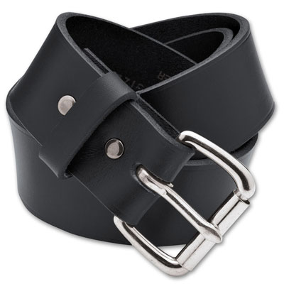 Filson 44 Black/Stainless 1.5" Leather Belt 63202001220
