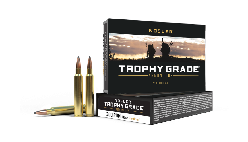 Nosler Trophy Grade TGA - 300 RUM 180g PT SP (20ct) Ammunition 60066