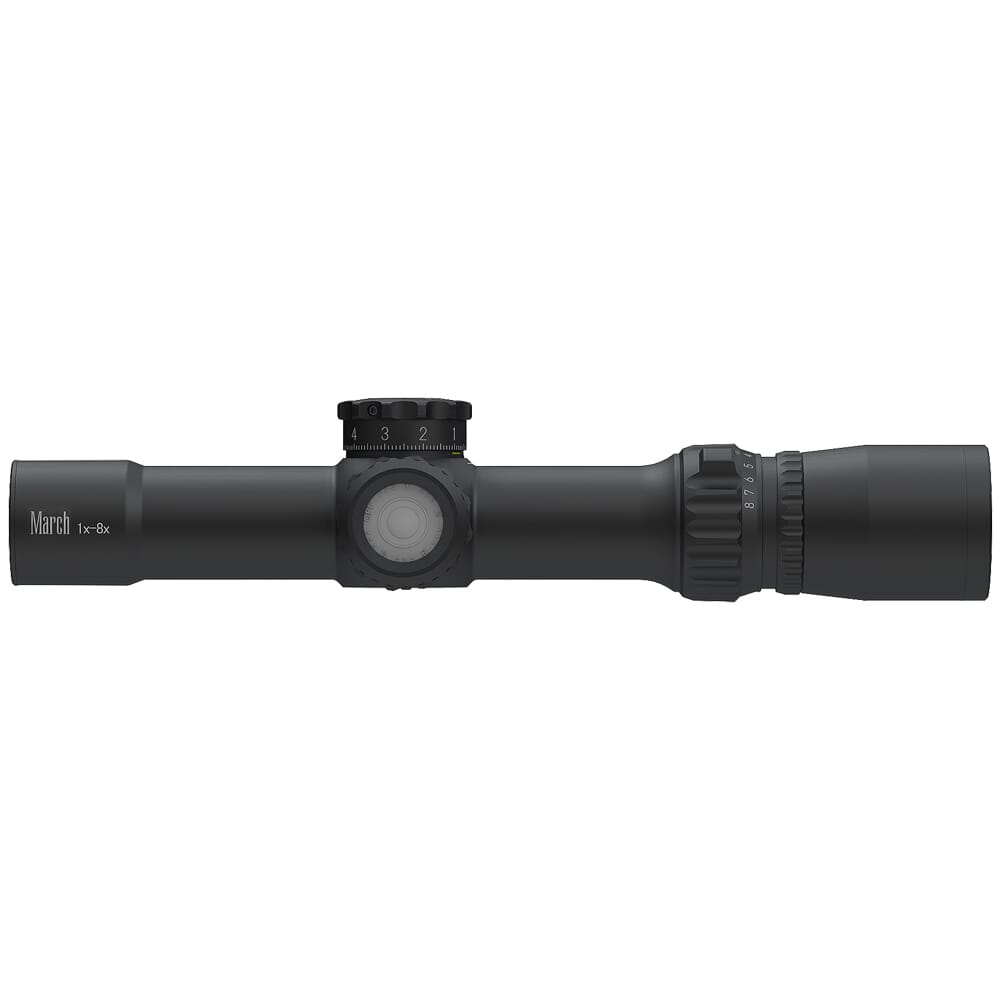 March F Tactical 1-8x24mm FFP FMC-2 Reticle 0.1MIL 6Level Illum Riflescope D8V24FIML-FMC-2