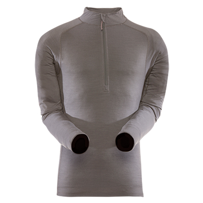 Sitka Merino Core 1 LS Zip-T Charcoal XXX Large|10008-CH-3XL
