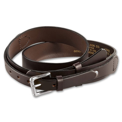 Filson 28 Brown/Stainless 1.25" Ranger Belt 63206