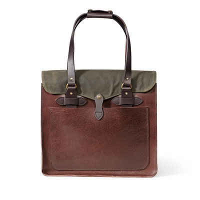 Filson Leather Tote Dark Brown 70127204135