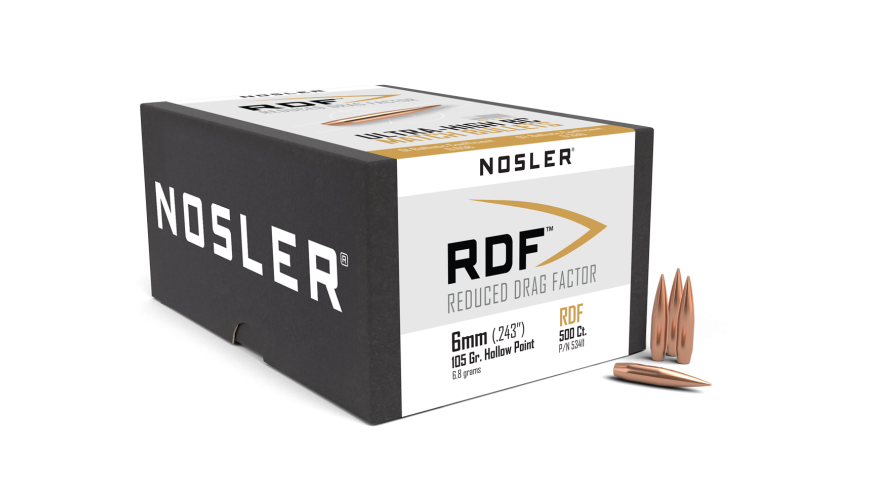 Nosler RDF RDF - 6mm 105g HPBT (500ct, M/P of 1) Bullets 53411