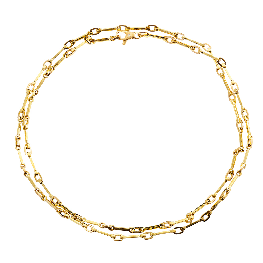 Alex Sepkus 18K and Diamond "Box" Chain Necklace