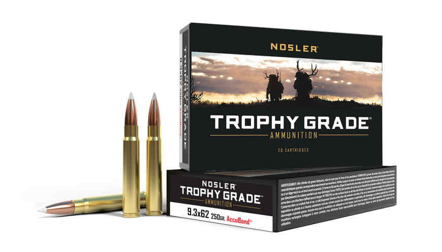 Nosler Trophy Grade TGA - 9.3x62 Mauser 250g AB SP (20ct) Ammunition 48634