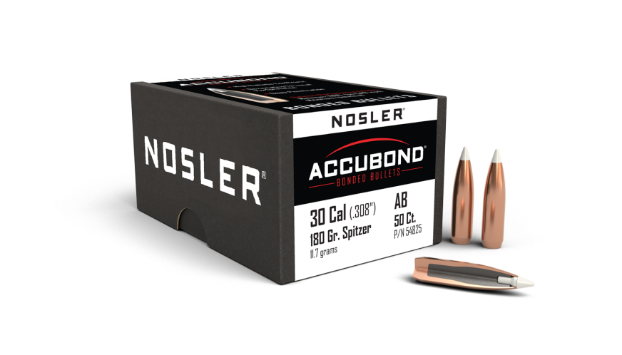 Nosler AccuBond AB - 30 180g SP (50ct, M/P of 3) Bullets 54825