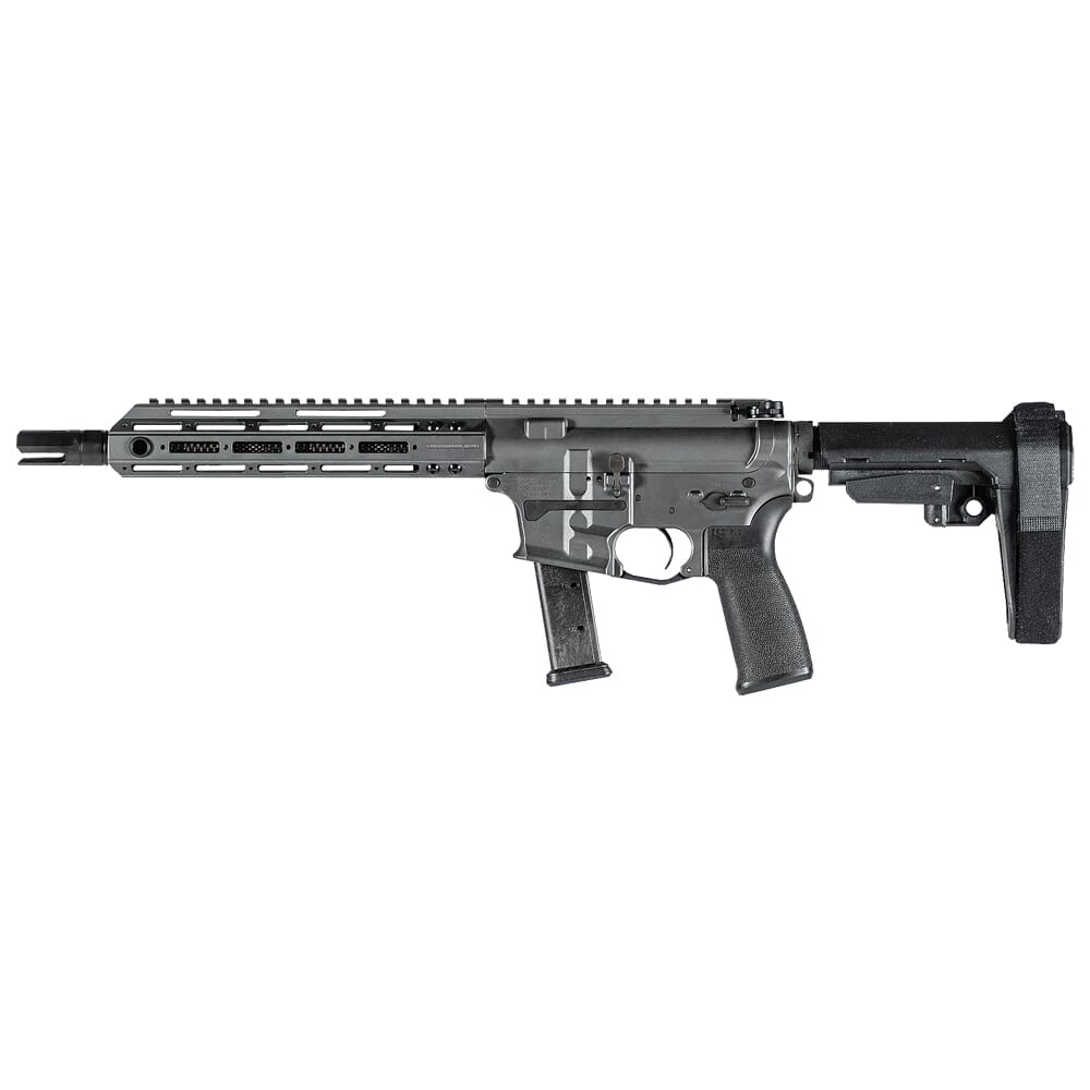 Christensen Arms CA9MM 9mm 10.5" 1:10" M-LOK Tungsten AR Pistol w/SBA3 Tactical Brace 801-11007-02