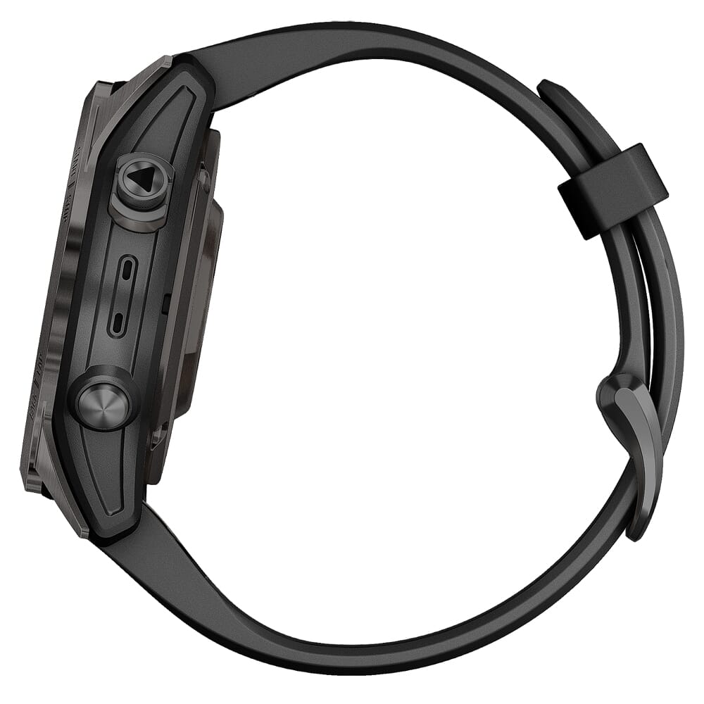 Garmin Epix Pro Sapphire 42mm Carbon Gray DLC Titanium Smartwatch w/Black Band 010-02802-14