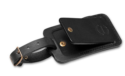 Filson Black Leather Luggage Tag FIL-70219-BL