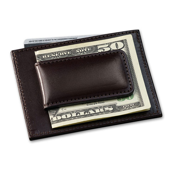 Filson Brown Money Clip W/Credit Card Case 30001-BR