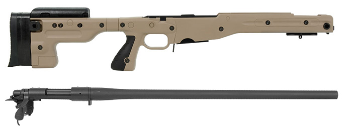Remington 700P 5R 308 Win with Accuracy International AT Pale Brown Fixed Chassis