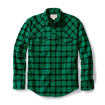 Filson Hunting Shirt Flannel Green Black 2XL 10497