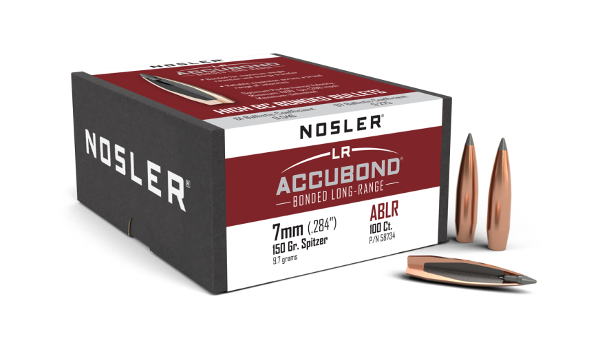 Nosler AccuBond Long Range ABLR - 7mm 150g SP (100ct, M/P of 3) Bullets 58734