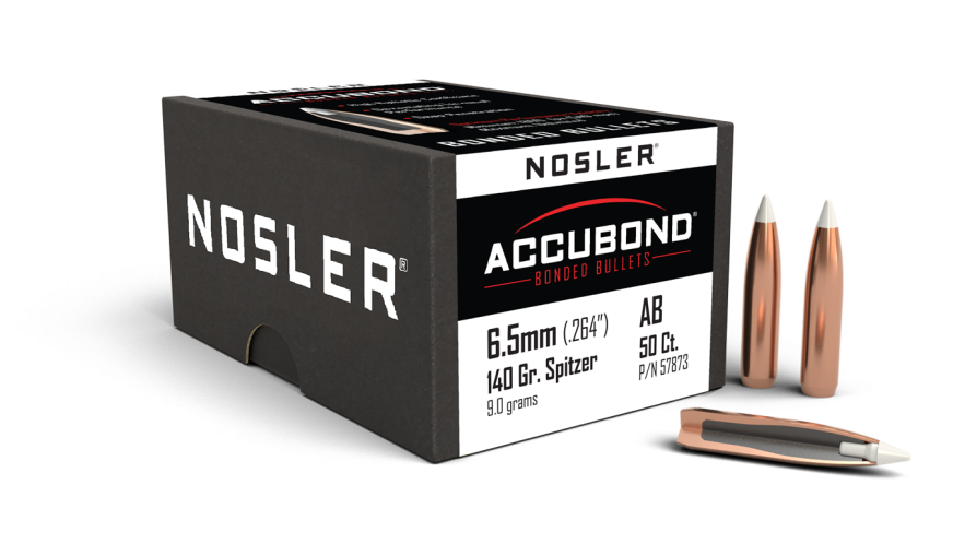 Nosler AccuBond AB - 6.5mm 140g SP (50ct, M/P of 3) Bullets 57873