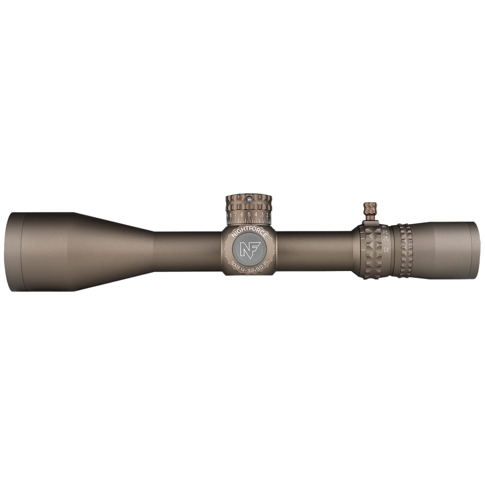 Nightforce NX8 4-32x50mm F1 .25 MOA Illum PTL MOAR Dark Earth Riflescope C687