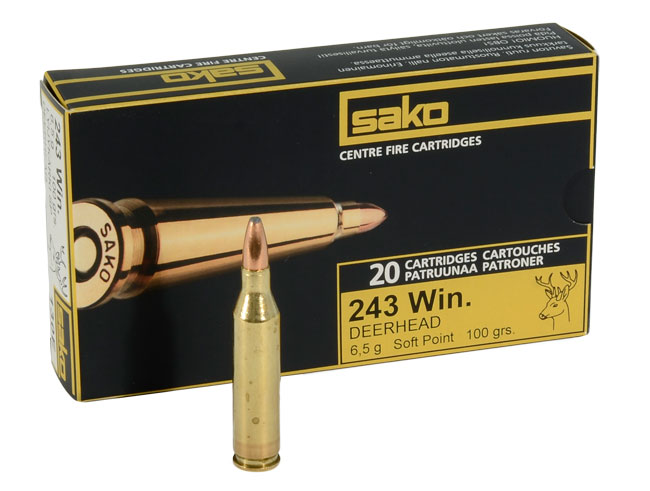 Sako 243 WIn 100gr Deerhead Rifle Ammunition