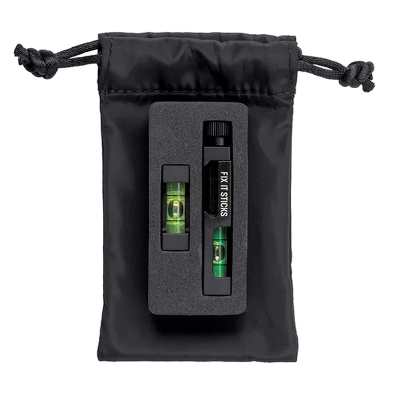 Fix It Sticks Bubble Level Set w/Magnetic Level, NATO/Pic Rail Level/Anti-Cant Device & Foam Carrier w/Pouch FISBLAB