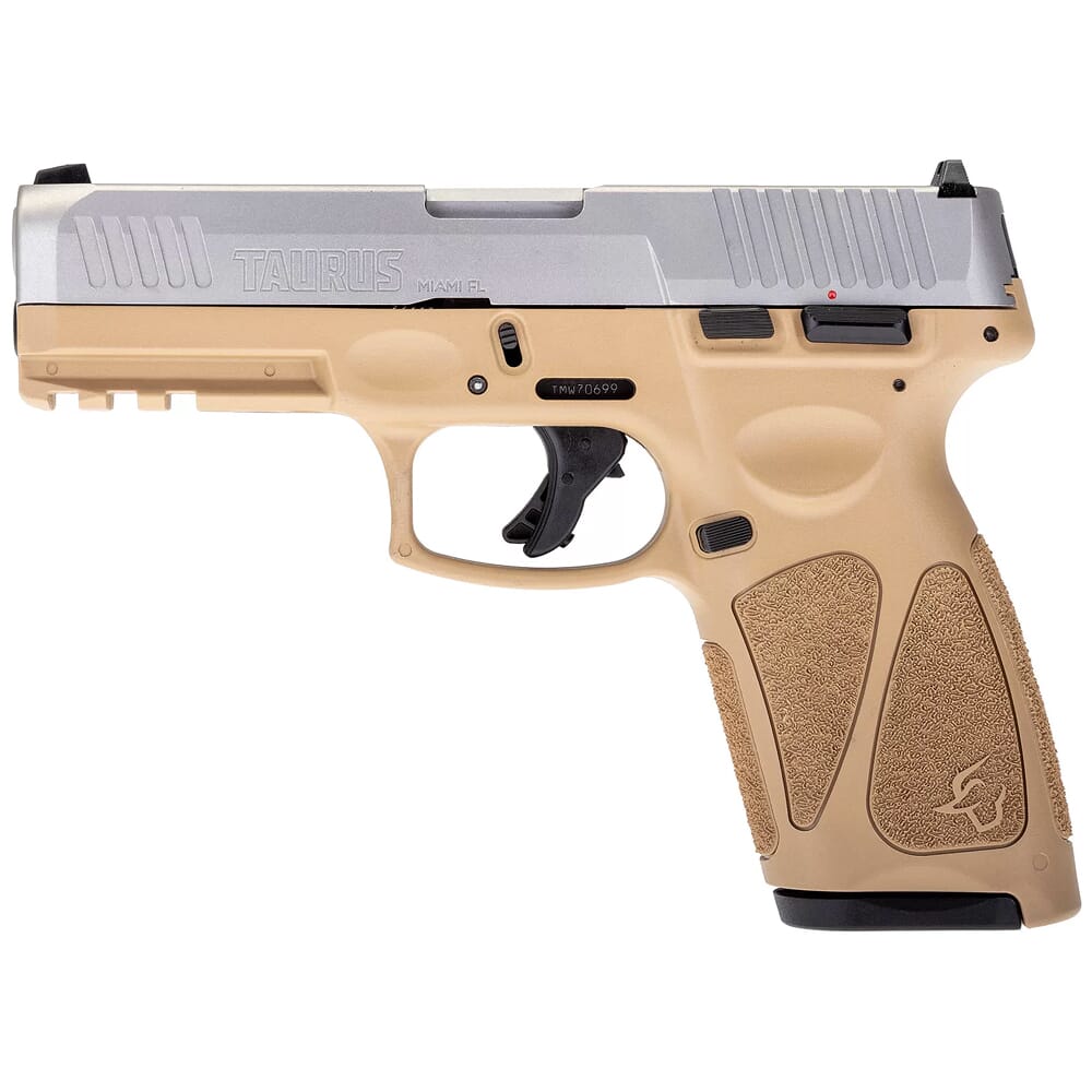 Taurus G3 9mm Tan/SS 4" BL Pistol w/(2)15rd Mag 1-G3B949T-15