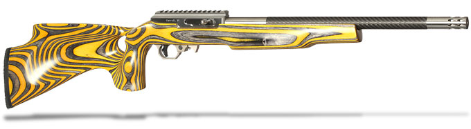 Volquartsen Lightweight 17 HMR Yellow Thumbhole Silhouette Stock
