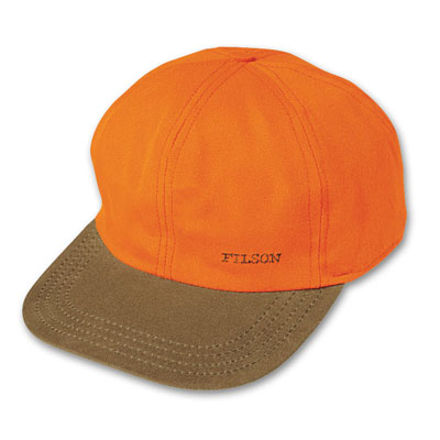 Filson Blaze Orange Insulated Tin Cloth Cap 60074