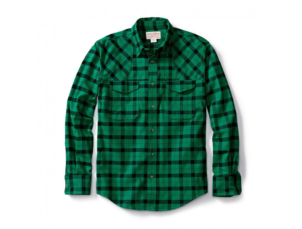 Filson Hunting Shirt Flannel Green Black XL 10497