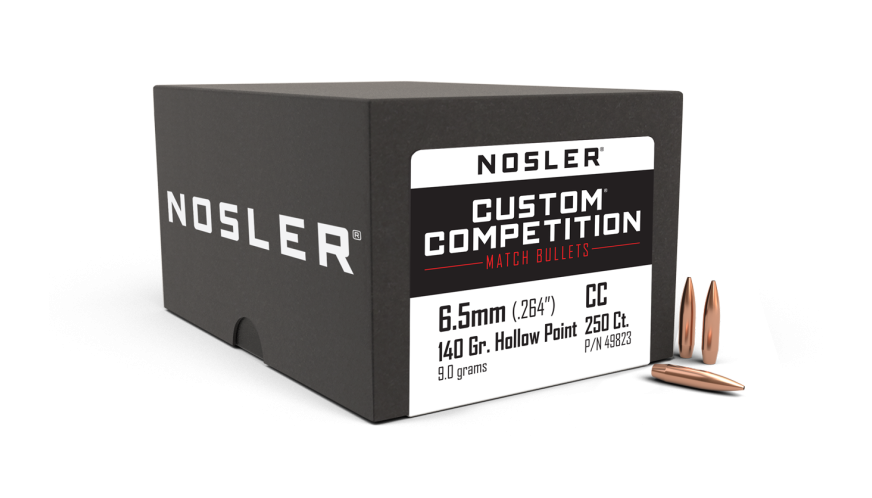 Nosler Custom Competition CC - 6.5mm 140g HPBT (250ct, M/P of 1) Bullets 49823