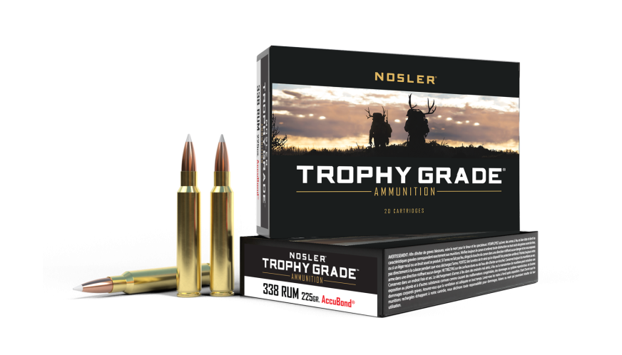 Nosler Trophy Grade TGA - 338 RUM 225g AB SP (20ct) Ammunition 60083