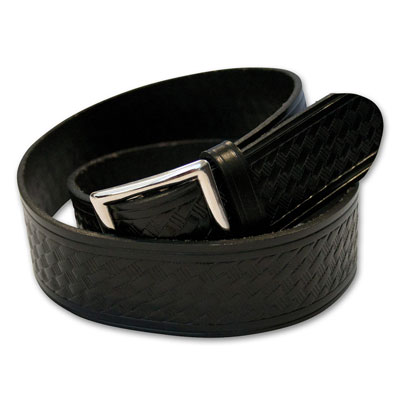 Filson 30 Black Basket Weave Leather Belt 30039