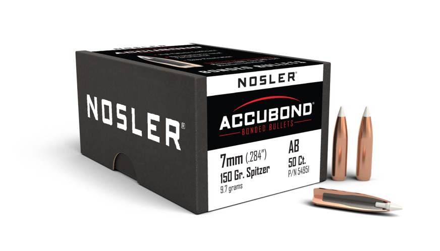 Nosler AccuBond AB - 7mm 150g SP (50ct, M/P of 3) Bullets 54951