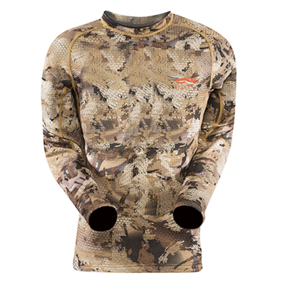 Sitka Core Lt Wt Crew - LS Optifade Waterfowl Large|10033-WL-L