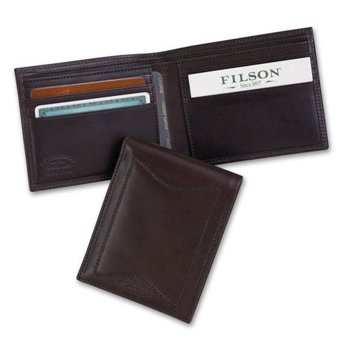 Filson Brown Leather Outfitter Wallet 65200