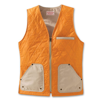 Filson XS Orange/Tan Quilted Vest FIL-10427-RT