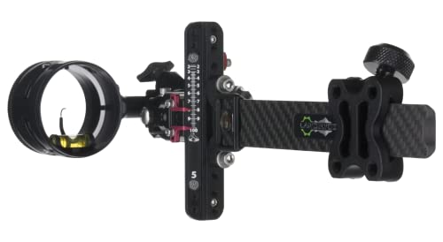 AXCEL Archery LANDSLYDE Carbon Pro Slider w/AccuStat II Scope Micro 2-Pins .019 Fiber Black Bow Sight ALND-C219-4BK