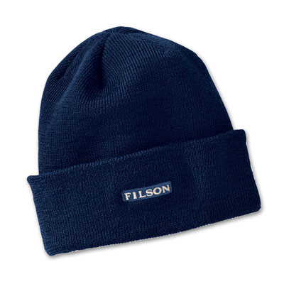 Filson Navy Wool Cuff Cap 60198