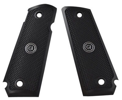Guncrafter Aluma-Grips Black Gov BT Std w/ GI logo GI-AG-GBT-005