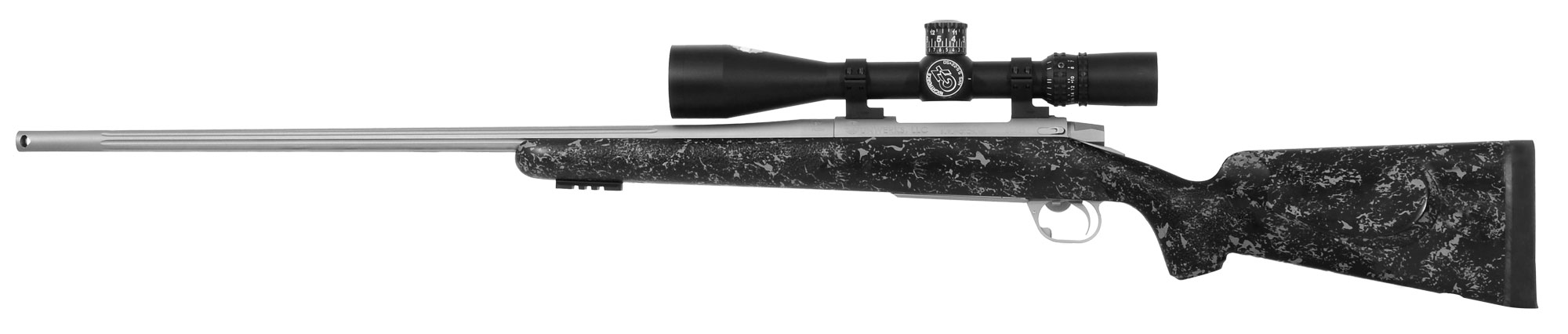 Gunwerks LR1000 7RM Fluted DB SS Black Gray