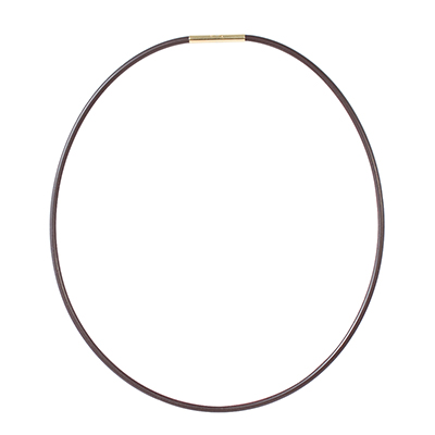 Alex Sepkus Brown 3mm Silicone Necklace with Stainless Steel Core
