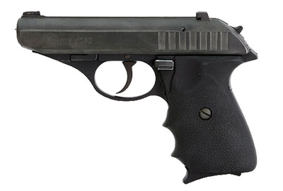 Black Nitron Finish, SLITE Night Sights, Hogue Rubber Grip 232-380-BSS