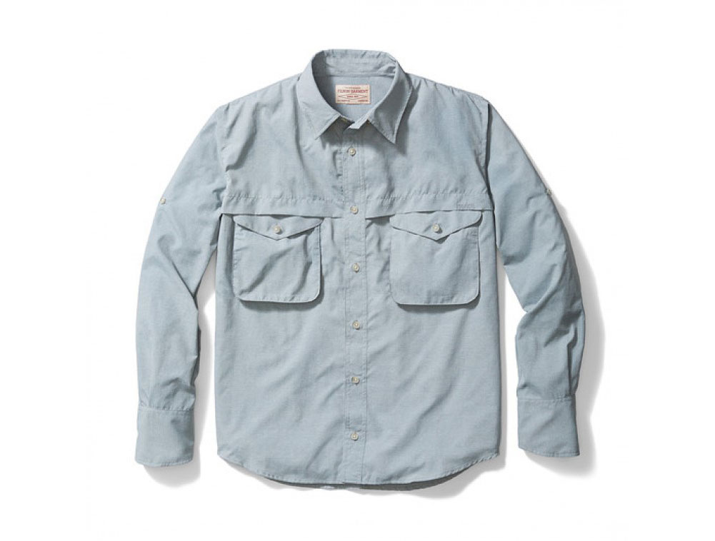 Filson Angler Shirt Stone Blue LG 10605