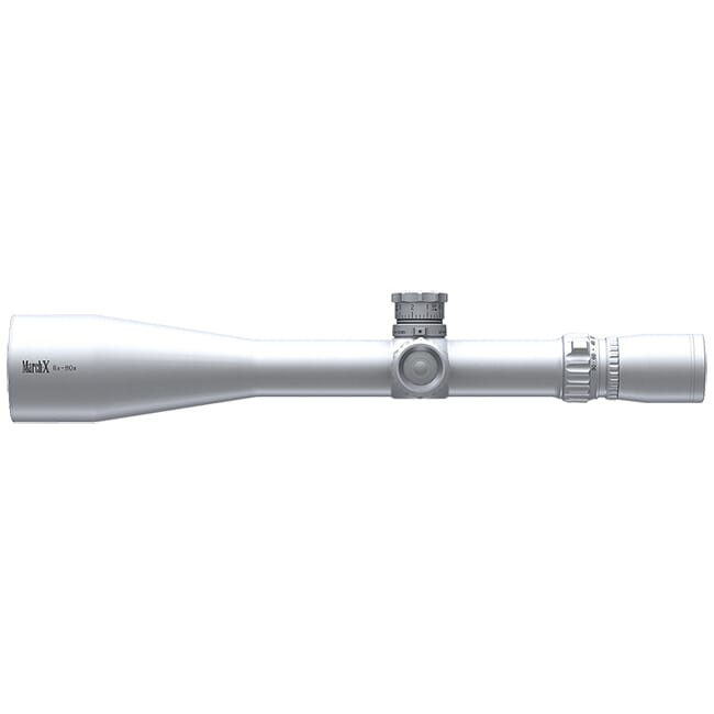 March X Tactical 8-80x56mm Silver MTR-1 Reticle 1/8MOA Illuminated Riflescope D80V56STI-MTR-1-800225