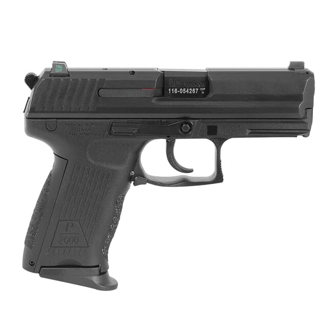 HK P2000 Pistols, 9mm - supplied with three additional back straps. (V3) DA/SA, rear decocking button, three 10rd magazines and night sights. MPN 709203LEL-A5