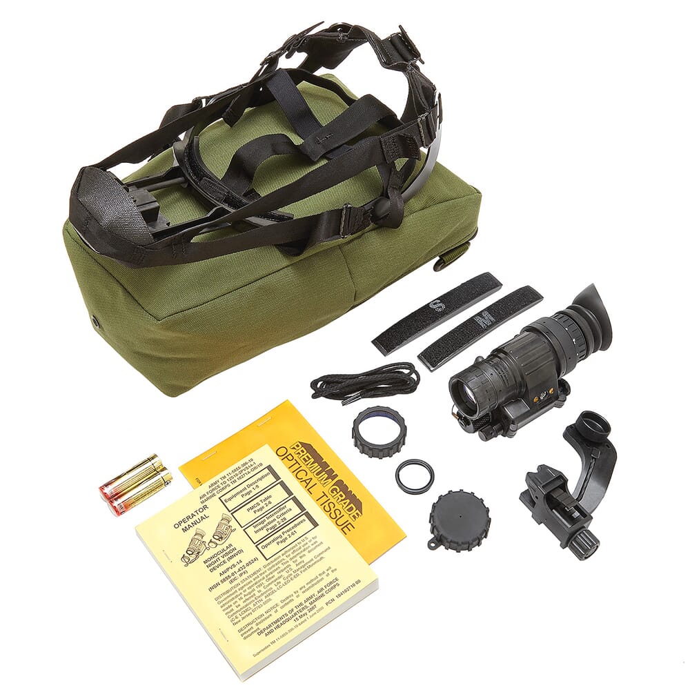 Night Vision Devices PVS-14 Night Vision Monocular Kit w/US Made Gen III P-45 (High FOM) White Phosphor Image Tube AG NVD-PVS-14-WHP