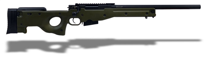Accuracy International AW .308 20' Plain bbl, No Brake, Pic Rail, Fixed Stock, Green