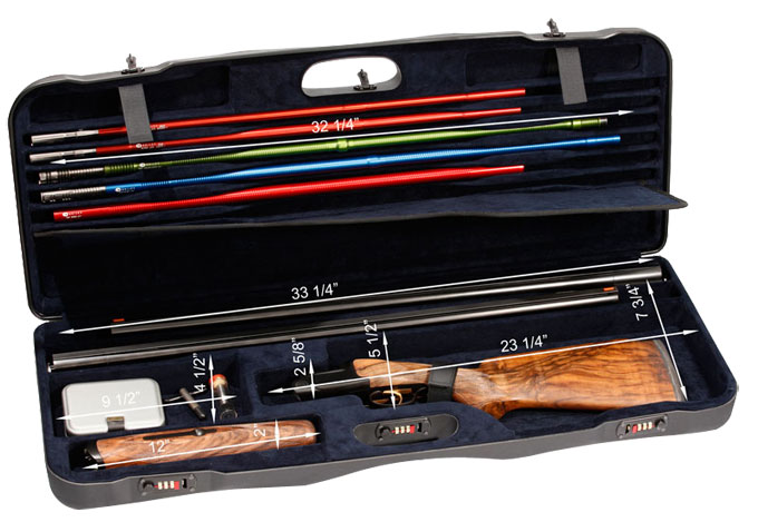 Negrini One Gun Two Bbl 33.5" Case Blue/Blue 1652LR-TS/5040