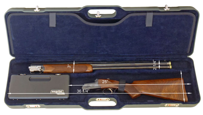 Negrini Two Gun 36" Case ABS Blaser Green/Blue 1677LR-UNI/5045