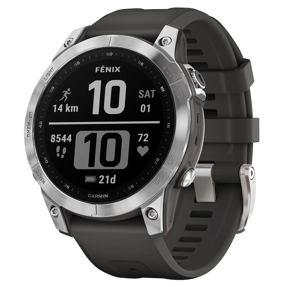 Garmin fenix 7 Silver w/Graphite Band Smartwatch 010-02540-00
