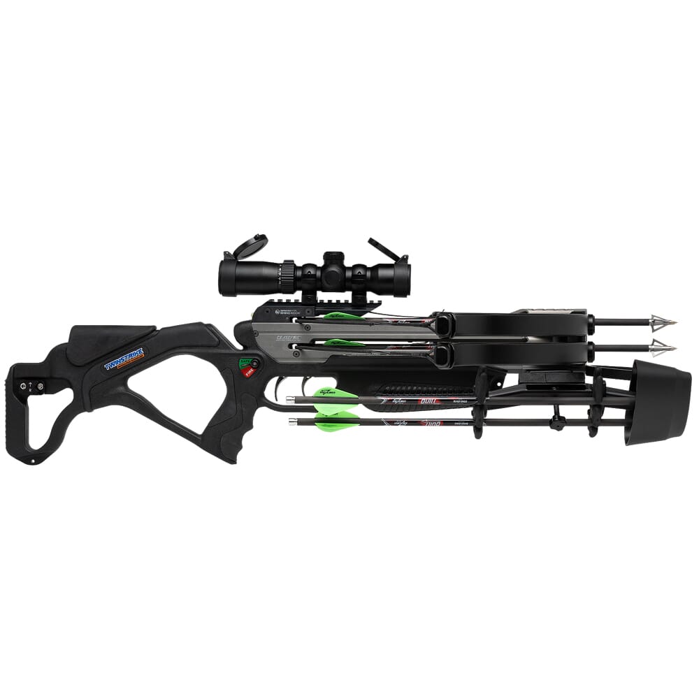 Excalibur TwinStrike TAC2 Black Crossbow w/Tact 100 Scope & Charger EXT E10756